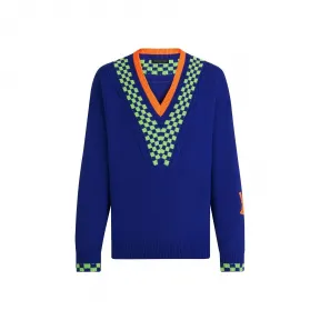 路易威登/Louis Vuitton(LV) DAMIER 提花 V 领针织衫 1A8P3U