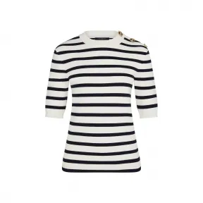 路易威登/Louis Vuitton(LV) 海军条纹短袖针织衫 1A92G5