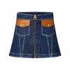路易威登/Louis Vuitton(LV) 皮革装饰牛仔迷你裙 | 路易威登官方网站 - 1AB6ML 1AB6ML