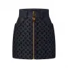 路易威登/Louis Vuitton(LV) 植绒花押字牛仔迷你裙 - 女装 - 成衣 1ABSVN