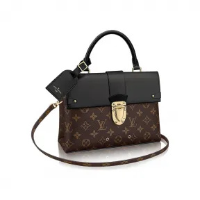 路易威登/Louis Vuitton(LV)   黑色/啡色 皮革 手提包 M43125