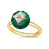 路易威登/Louis Vuitton(LV) 女士 B BLOSSOM 18K 金孔雀石钻石戒指 Q9L97G