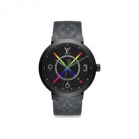 路易威登/Louis Vuitton(LV) 男士 TAMBOUR SLIM RAINBOW 腕表 QBB109