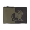 罗意威/Loewe Flat Pouch HeraldKhaki Green/Black 103.32AB30