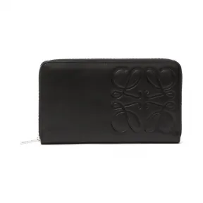 罗意威/Loewe Giant Zip Around Wallet 粉橘色 106.54.I41