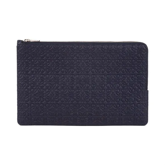 罗意威/Loewe 双面扁平手拿包海军蓝 107.55.M81