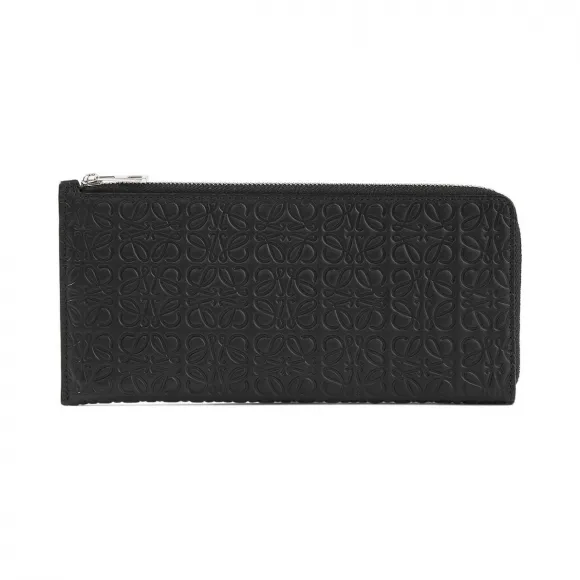 罗意威/Loewe Flat Zip Around黑色 107.55.N41