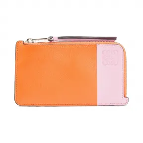 罗意威/Loewe Color Block Coin Card HolderPomodoro/Poppy Pink 109.10.Z40