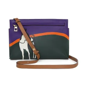 罗意威/Loewe 迷失的狗图案t Trotter手拿包 多色拼接 109.46JN77