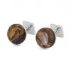 罗意威/Loewe Round Cufflink Tiger Eye 111.10.793