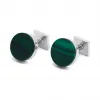 罗意威/Loewe Round Cufflink With Anagram 孔雀蓝 111.10.794