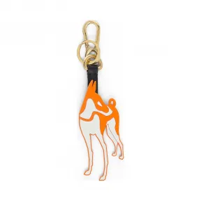 罗意威/Loewe Lost Dog Keyring 黑色/白色 111.16.J01