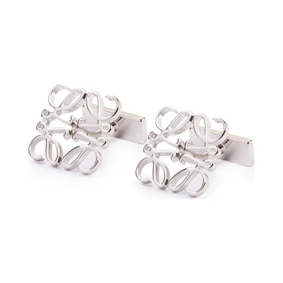 罗意威/Loewe Anagram Cufflink金属灰 111.17.702