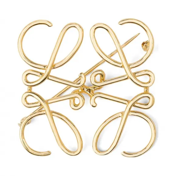 罗意威/Loewe Anagram Brooch金色 111.25.020