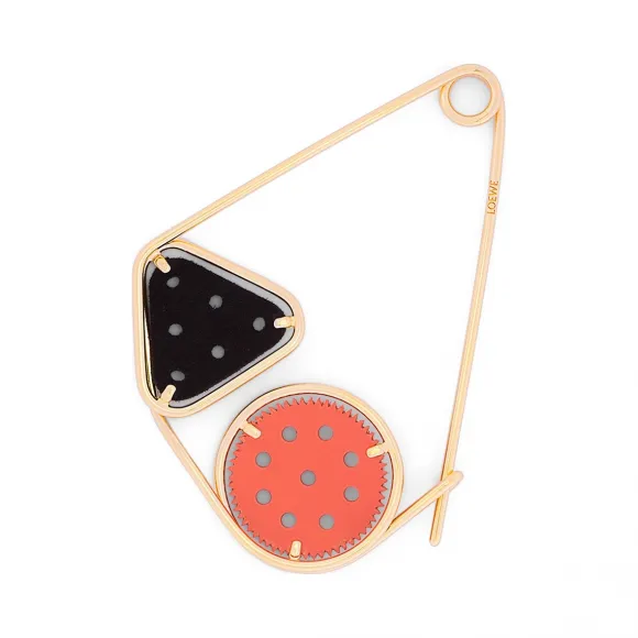 罗意威/Loewe Meccano 胸针 Orange/black/gold 111.25.606