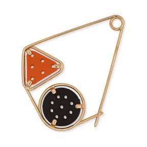 罗意威/Loewe Small Double Meccano Pinblack/orange/gold 111.26.C04