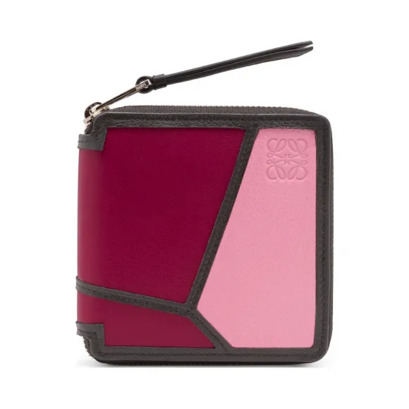 罗意威/Loewe Puzzle Square Zip WalletWild Rose/Raspberry 122.30XM88