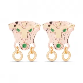 罗意威/Loewe Masques Earring Copper/green 130.26.007