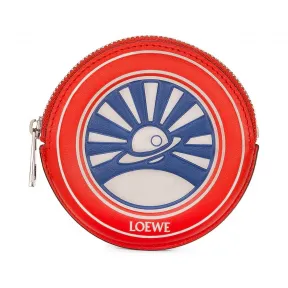罗意威/Loewe 土星图案圆形零钱包 红色 189.54G951