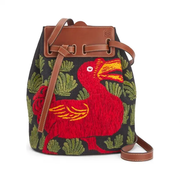 罗意威/Loewe Lazo Bucket Animals黑色/红色 303.41.Z21