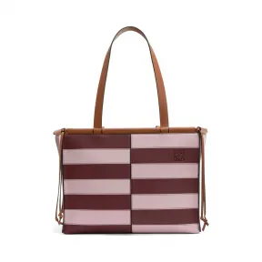 罗意威/Loewe Cushion Tote RugbyPastel Pink/Wine 309.78.W76