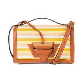 罗意威/Loewe Barcelona 缝线手袋yellow multitone/tan 325.39DM15