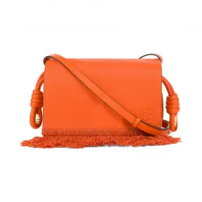 罗意威/Loewe Flamenco 小号翻盖手袋橙色 325.41FP73