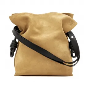 罗意威/Loewe Flamenco 带饰结手袋 金色/白色 334.61.K61