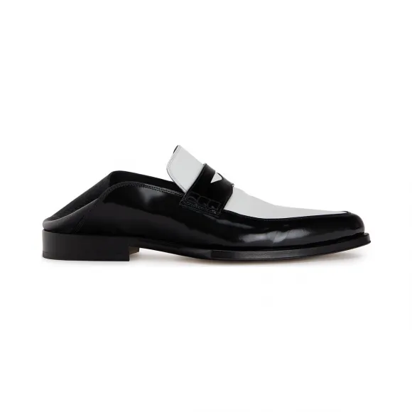 罗意威/Loewe Pointy Loafer黑色/白色 453.10.204