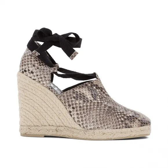 罗意威/Loewe Ribbon Wedge Espadrille White/natural 453.15.055