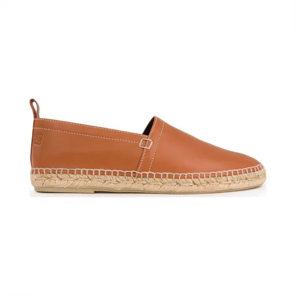 罗意威/Loewe Espadrille Contrast Stitching棕色 453.17.062