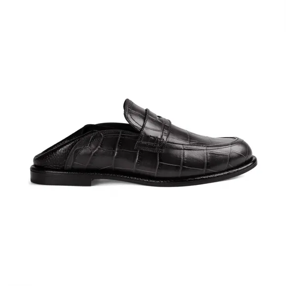 罗意威/Loewe Slip On Loafer深棕色/黑色 453.17.073