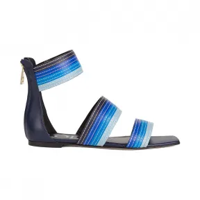 罗意威/Loewe Flat Sandal Stripesmulticolor/yellow 453.17.075