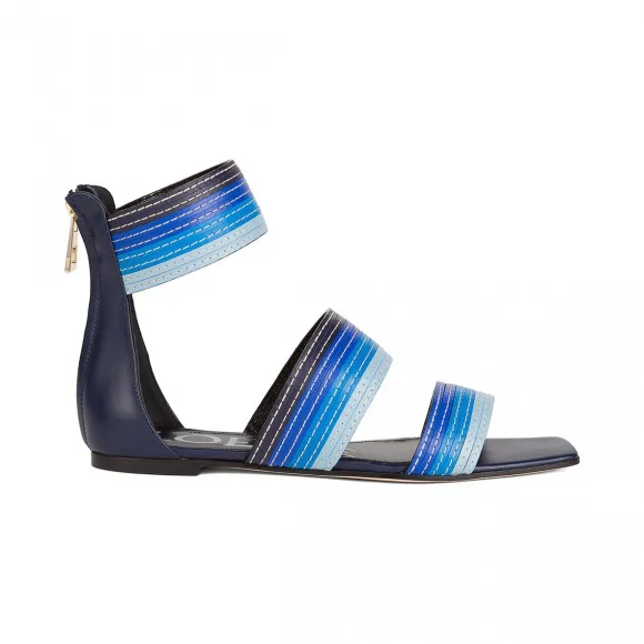 罗意威/Loewe Flat Sandal Stripesmulticolor/yellow 453.17.075