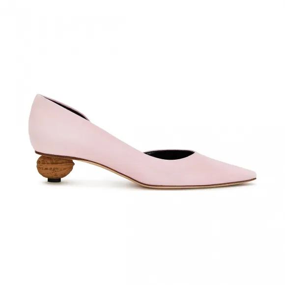 罗意威/Loewe Nut Heel Pump 35Pink/Natural 453.29.629