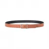 罗意威/Loewe Formal Belt 3.2Cm Adj/Rev棕色/黑色/金属灰 516.09.024