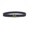 罗意威/Loewe Anagram Belt 3.2 CmBlack/Navy/Old Gold 528.12.012