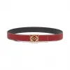 罗意威/Loewe Anagram Belt 3.2 CmRouge/Black/Gold 528.12.018