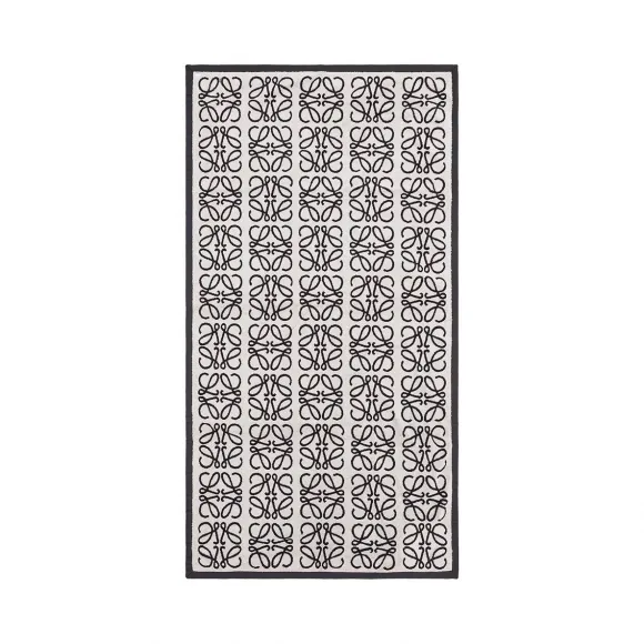 罗意威/Loewe Small Monograms Jacquard Towel米色/象牙白 615.15.005