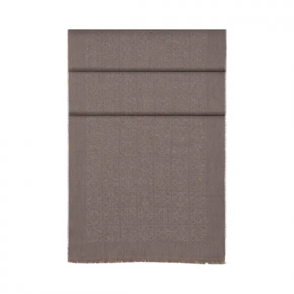 罗意威/Loewe Monogram 围巾 灰褐色 824.24.047