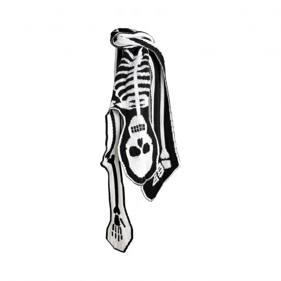 罗意威/Loewe 120X200 Knit Scarf Skeleton白色/黑色 910.10.033