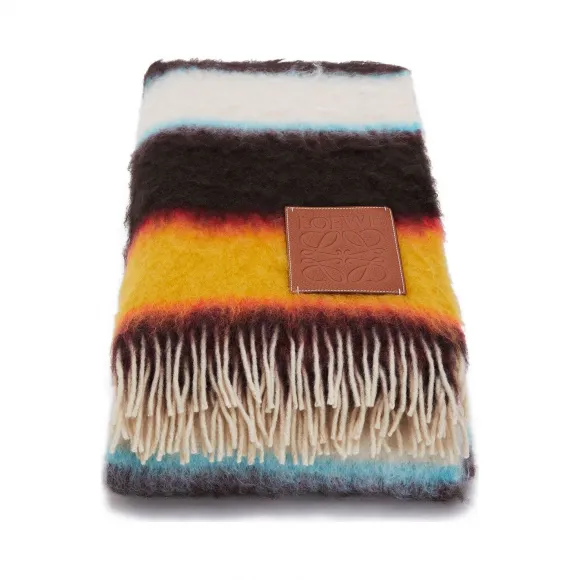 罗意威/Loewe 125X180 Mohair Blanket StripesMulticolor 910.10.069