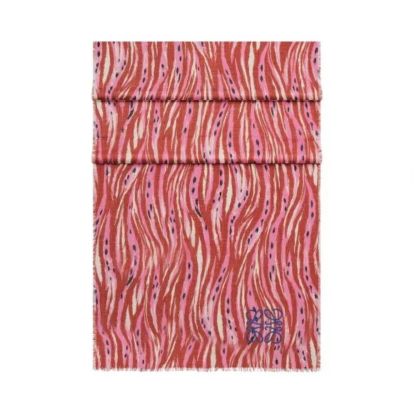 罗意威/Loewe 70x200 Animal Print I Chal 皇室蓝 916.16.026