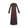 罗意威/Loewe Long Button Coat黑棕色 D1171070DA