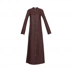 罗意威/Loewe Long Button Coat黑棕色 D1171070DA