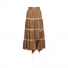 罗意威/Loewe Skirt Crochet Stitching太妃糖色 D1175300BR