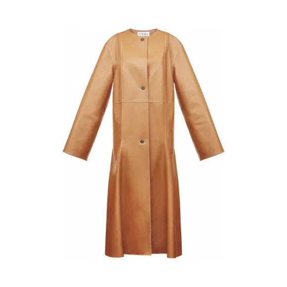 罗意威/Loewe Oversize Long Coat 棕褐色 D1261220UR