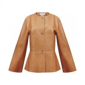 罗意威/Loewe Oversize Long Sleeve Jacket 棕褐色 D1267090UR