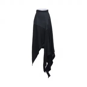 罗意威/Loewe Skirt Handkerchief Hem黑色 D2175360FA