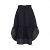 罗意威/Loewe Skirt Contrast Stitch Hem黑色 D2175420PA